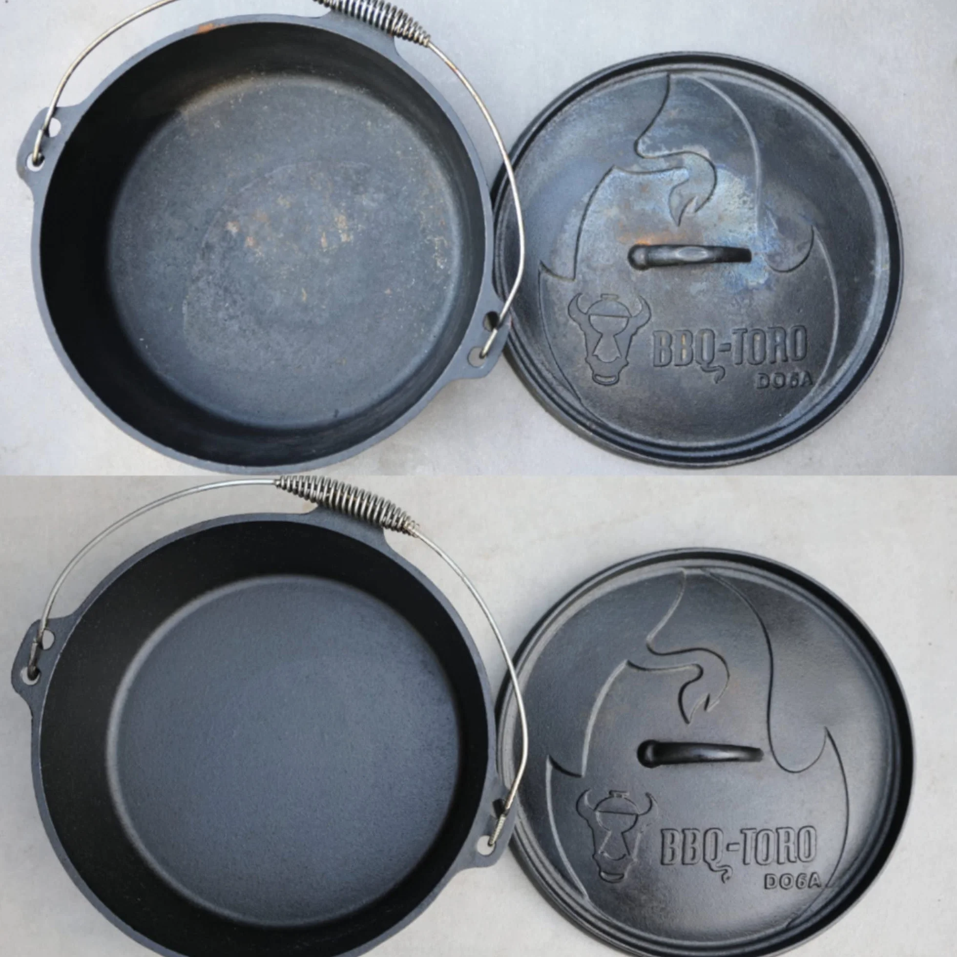 BBQ-Toro Set d'entretien Dutch Oven DOPFWUNDER 250 ml DOPFHELD 250 ml Huile entretien Gril Fonte