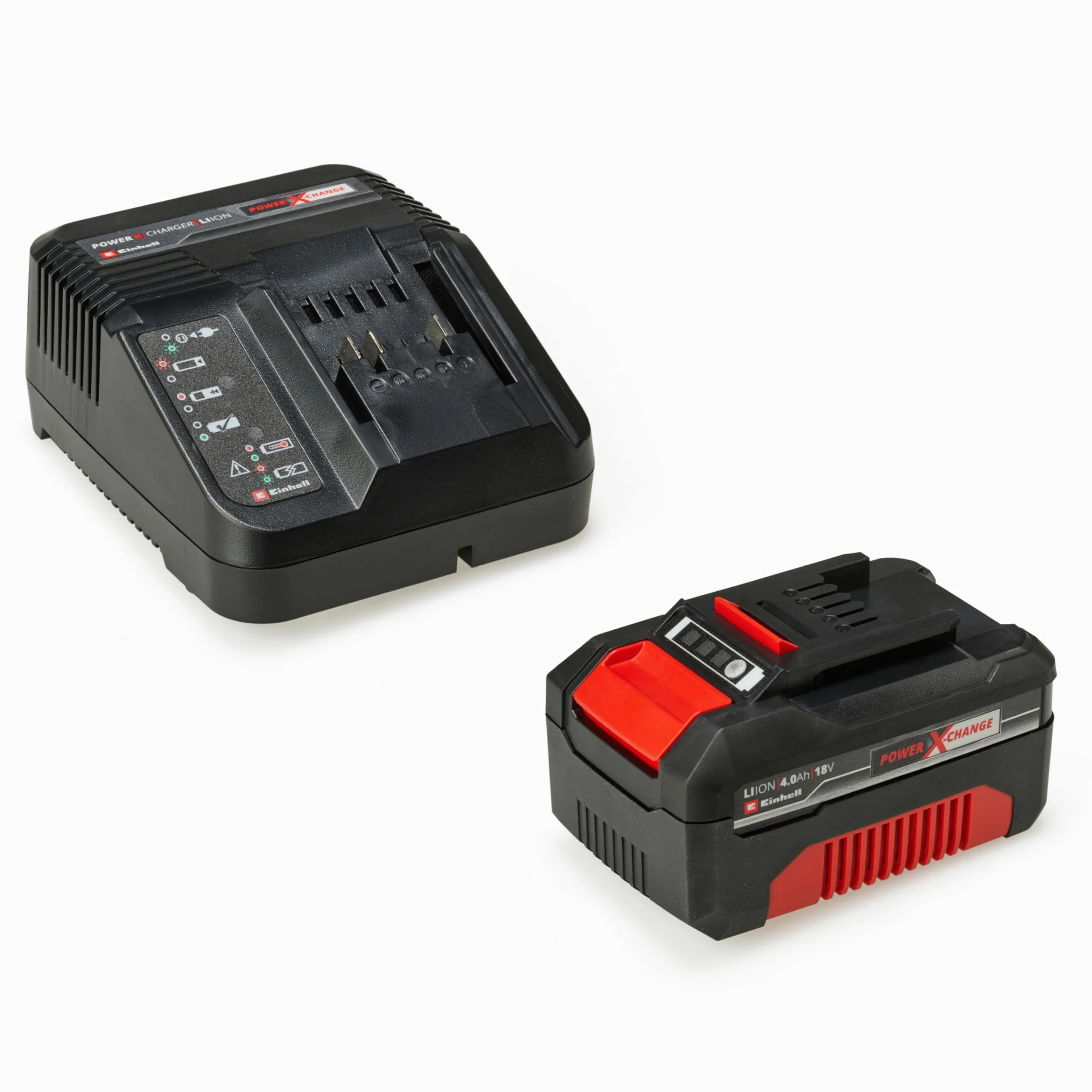 Einhell Élagueuse sans fil GE-PS 18/15 Li BL-Solo Power X-Change (18V, moteur sans charbon, longueur de coupe 12,5 cm, changement sans outil de la chaîne et du guide) avec Chargeur et Batterie 4,0Ah