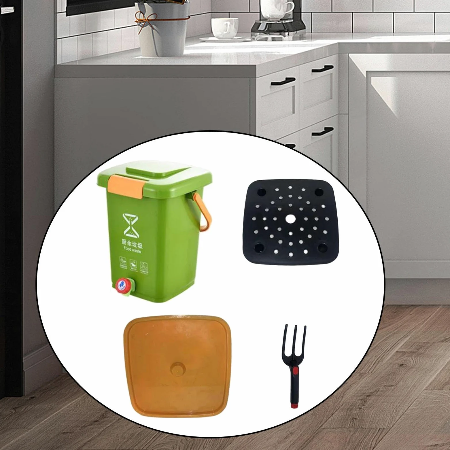 Seau Compost Cuisine Seau Compostage Cuisine Poubelle Recyclage Bac Déchets Intérieur Poignée Renforcée Multifonction Hermétique Adapté à La Collecte, m