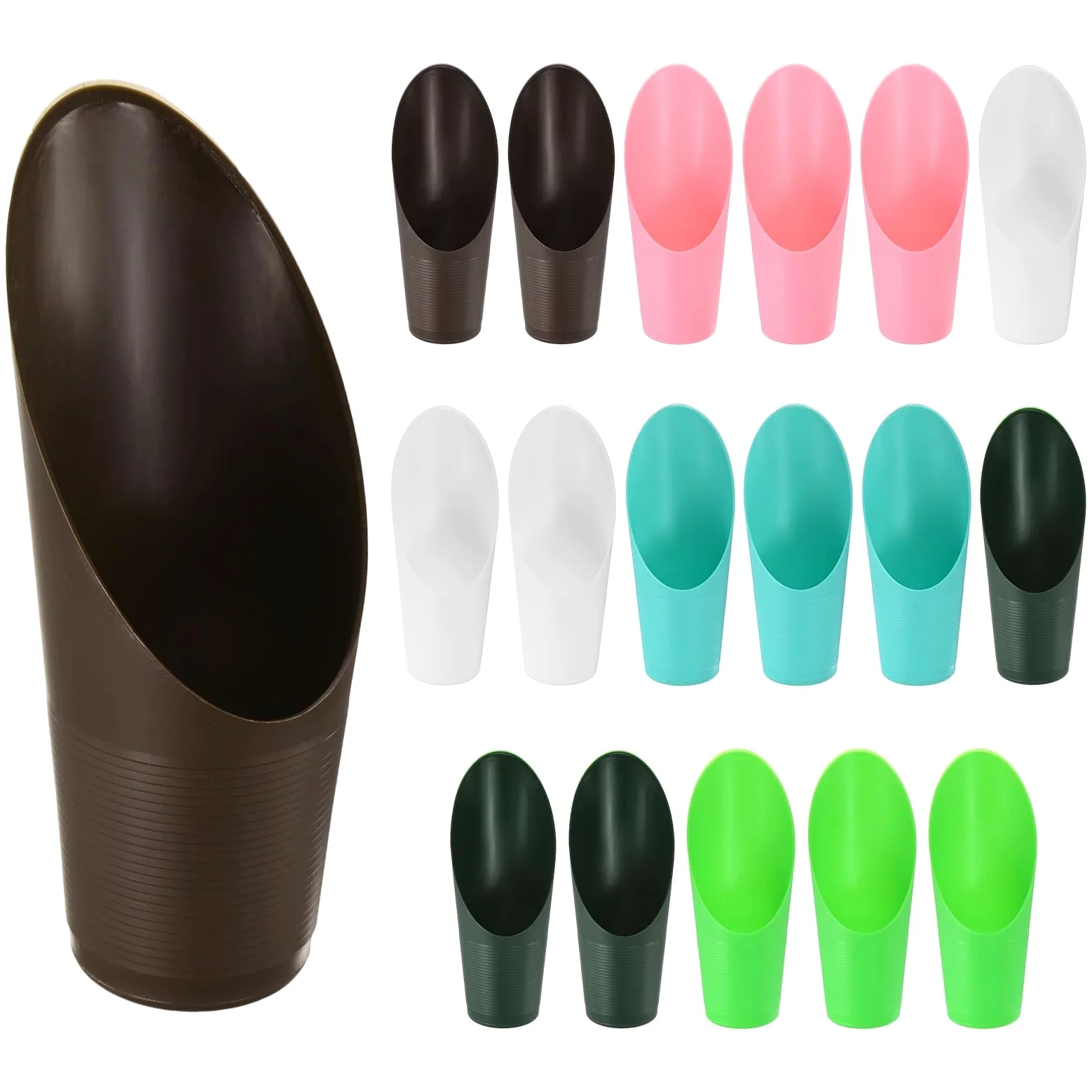 M METERXITY 18-Pack Pelles À Terre pour Bonsaï, Pelles De Jardin en Plastique Seau À Pelle pour Rempotage/Plantation De Fleurs/Plantes Succulentes, Petits Outils De Jardin Colorés [Multicolor]