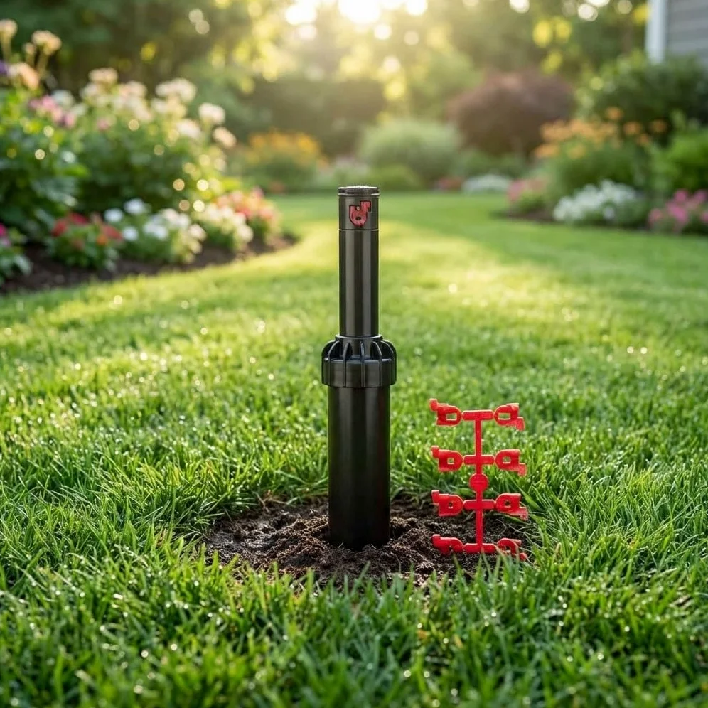 Suinga Lot de 4 Arroseur Hunter PGJ-04, Lot de 4 turbines d'arrosage 1/2" 4,3 à 11,6 m, Noir