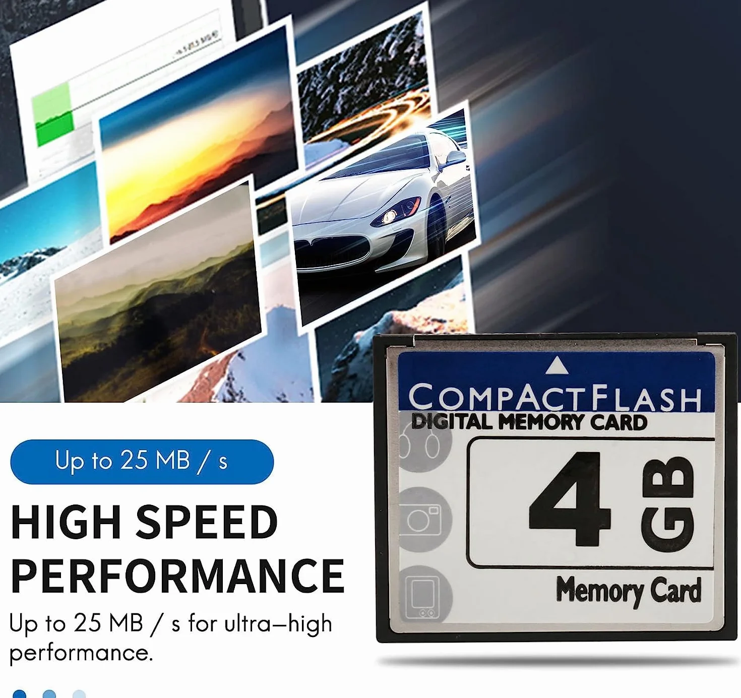 Carte mémoire flash compacte 4 Go Whiteandblue