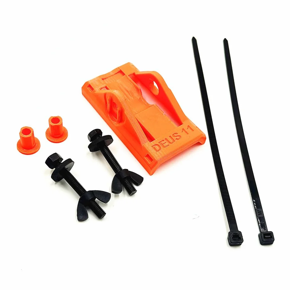 Deus Fit Kit d'installation pour pédales de vélo, 2 pédales, support en plastique orange
