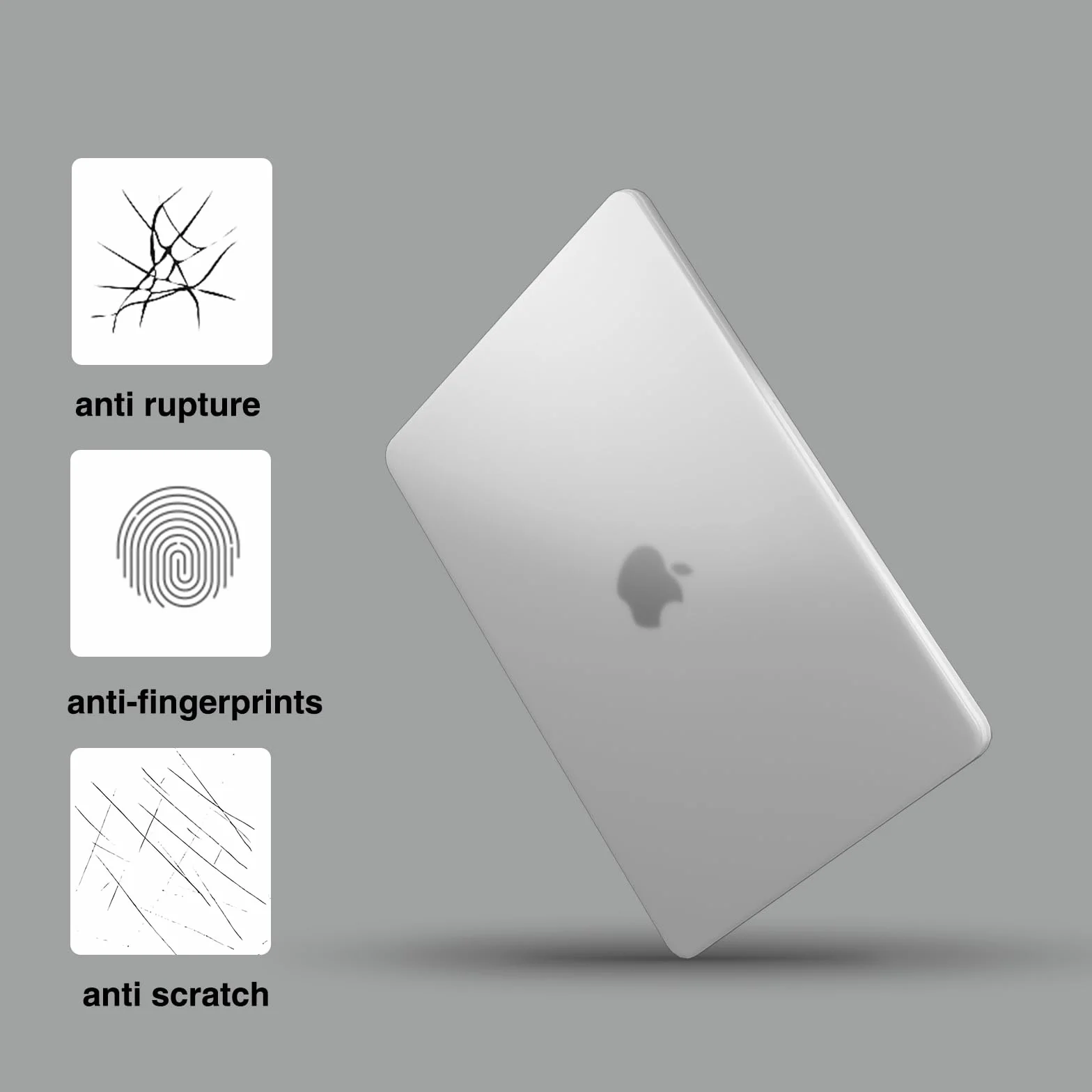 Coque Compatible MacBook Pro 16 Pouces M5 M4 M3 M2 M1 Pro Max Transparent Mat Anti-Fissuration