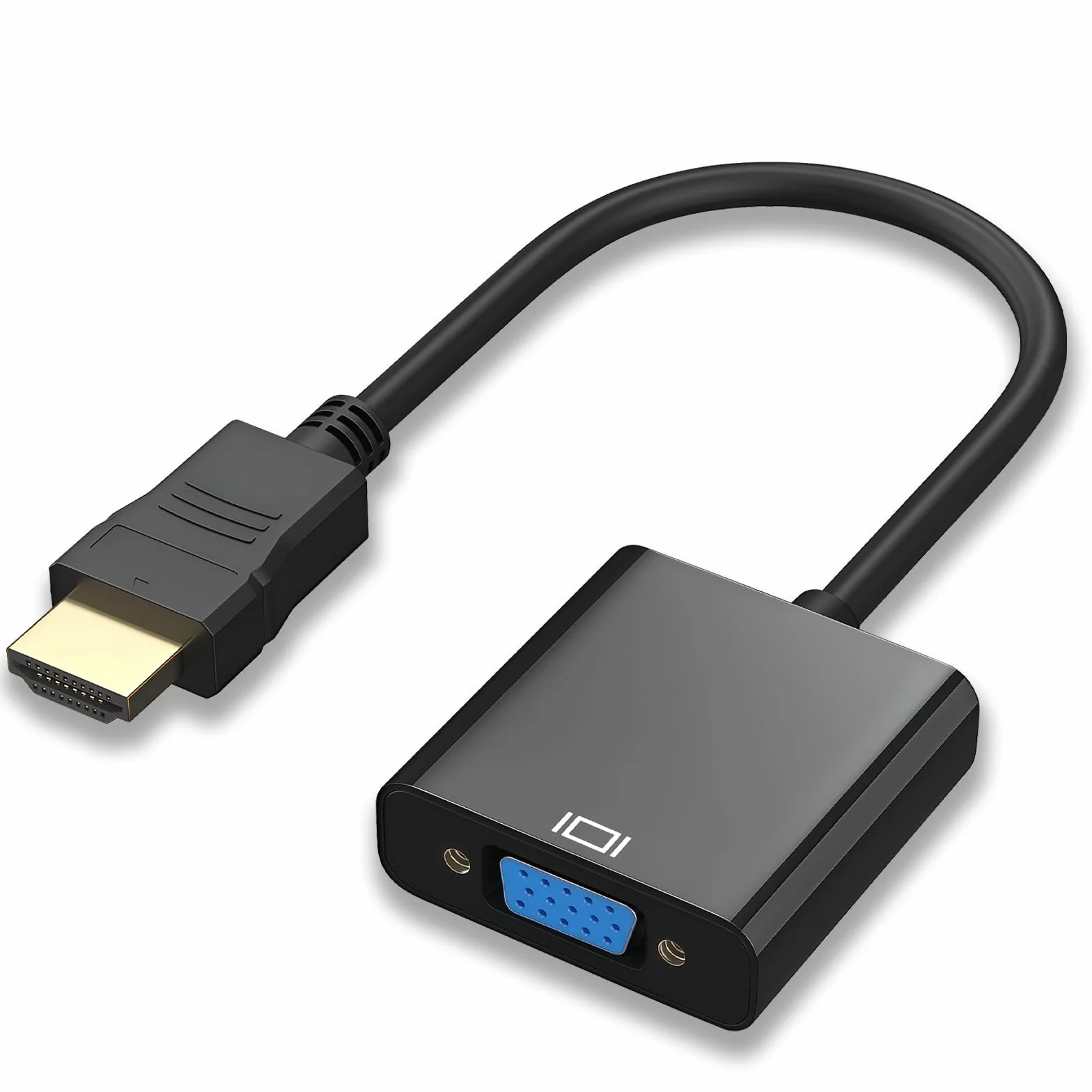 Adaptateur HDMI à VGA 1080p 60Hz Convertisseur pour PC, Ordinateur Portable, HDTV