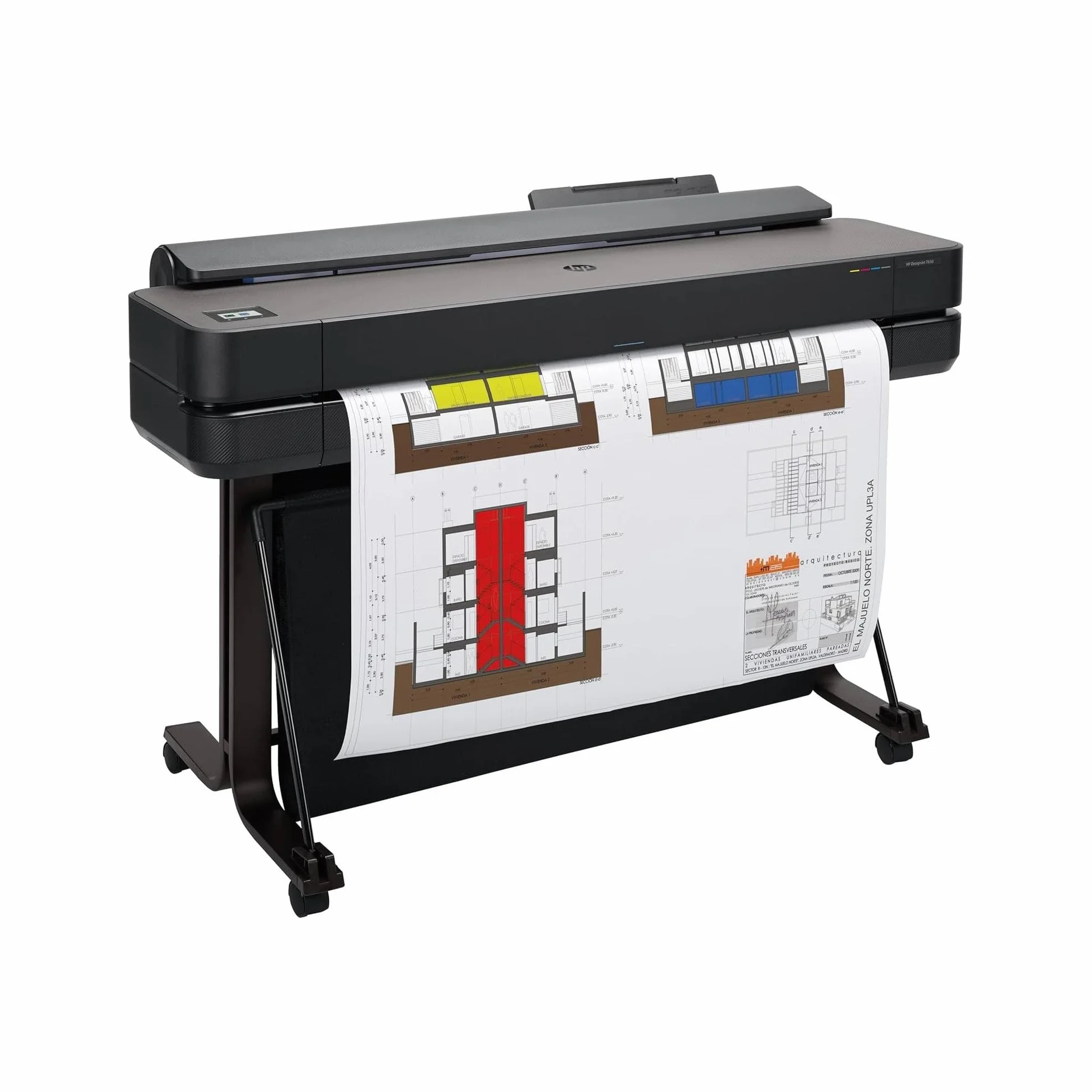 HP DesignJet T650 36 91cm Imprimante Grand Format Traceur A4-A0 82 Impressions A1/h Wi-Fi Ethernet USB 2400x1200dpi Noir