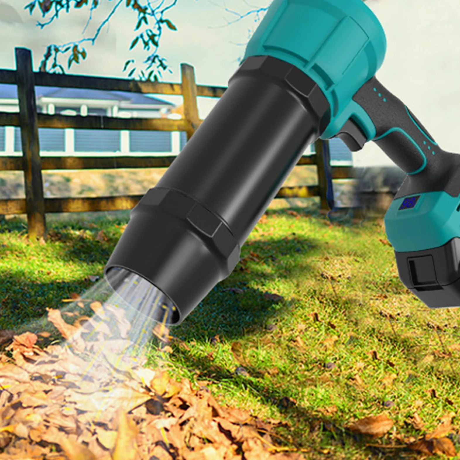 Souffleur à batterie rechargeable 700 g - Moteur de poussée ergonomique pour les coins étroits et les grandes surfaces - Souffleur de nettoyage de jardin sans fil