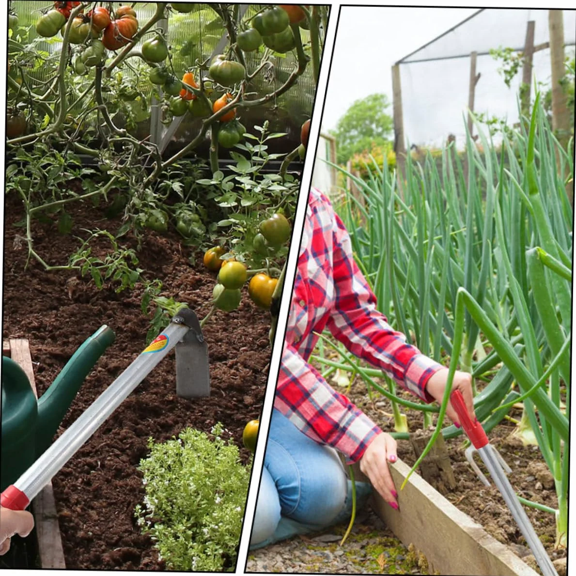 BESPORTBLE Mini Houes de Jardin Houe à Main en Acier Inoxydable Lot de 2 pour Ameublir le Sol et Désherber , pour Jardin et Bonsaï | Houe à Désherber, Petite Houe pour Bonsaï et Terre, Usage Bureau ou École