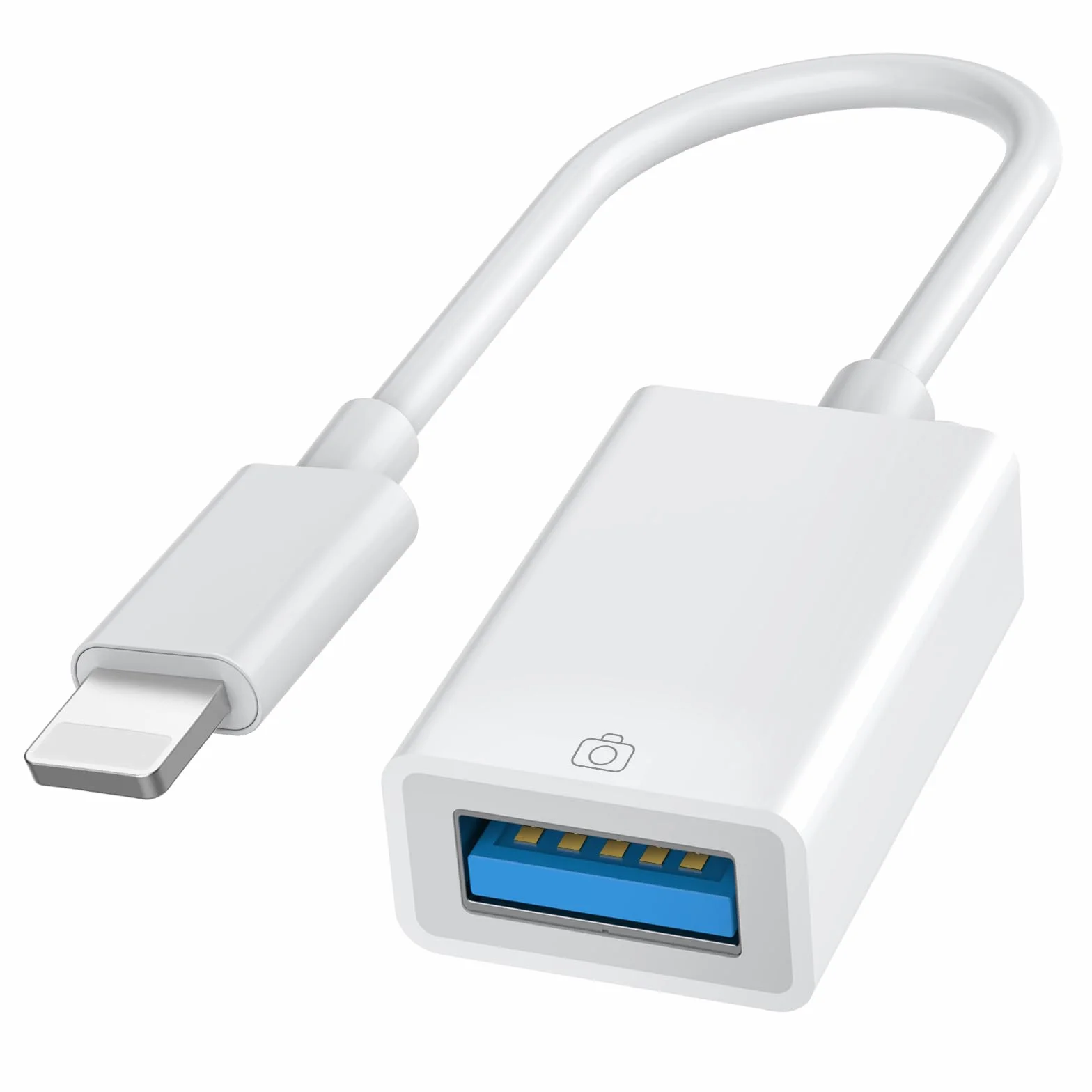 Adaptateur Lightning USB OTG Certifié Apple MFi pour Clé USB, Lecteur de Cartes
